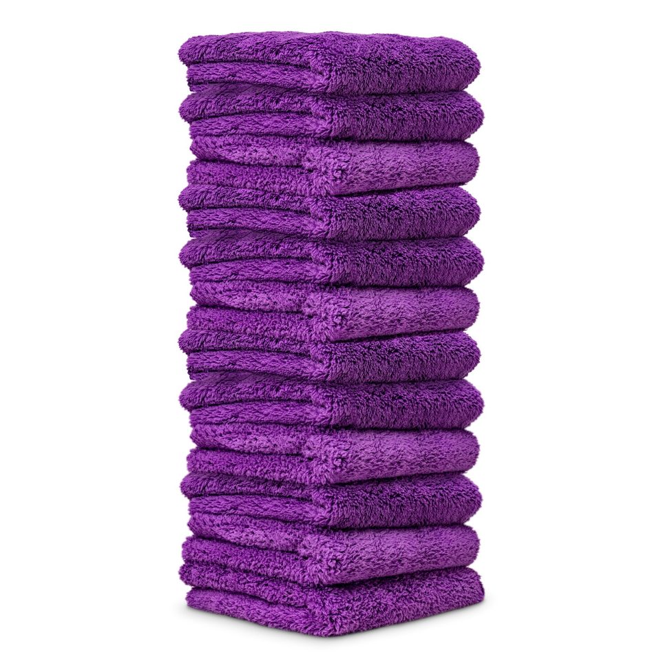 Happy Ending Edgeless Microfiber Towels, 16"x16" 12-Pack